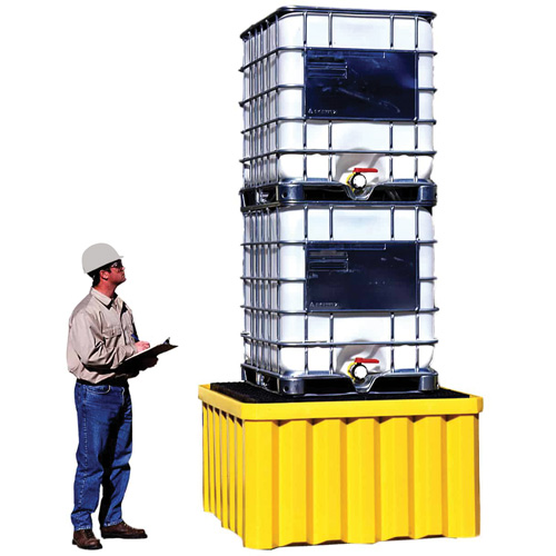 Ultra-IBC Spill Pallet&reg; with Drain, 400 US gal. Spill Capacity, 58.75" x 58.75" x 33" Nia-Chem Ltd.