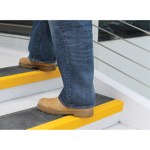 Safestep&reg; Anti-Slip Step Cover, 10" W x 32" L, Black & Yellow Nia-Chem Ltd.