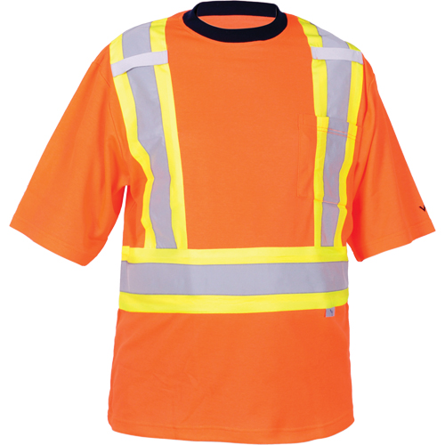 Safety T-Shirt, Polyester, Medium, High Visibility Orange Nia-Chem Ltd.