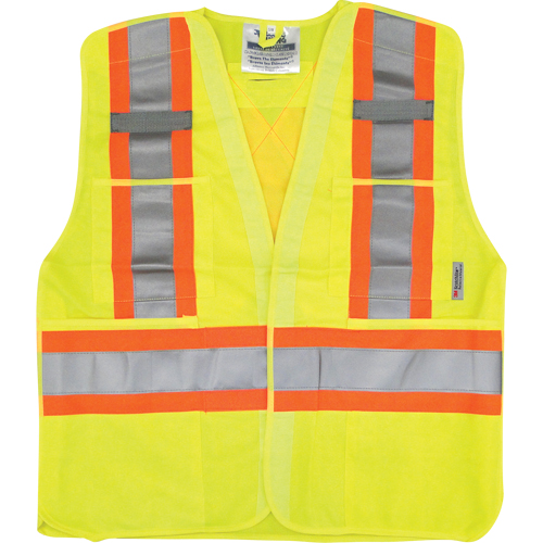 Traffic Safety Vest, High Visibility Lime-Yellow, Medium/Small, Polyester Nia-Chem Ltd.