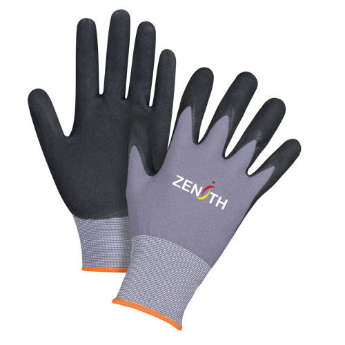 Gants ZX-1 de premi&egrave;re qualit&eacute; compatibles avec les &eacute;crans tactiles, 7/Petit, R&ecirc;vetement Nitrile/Mousse de nitrile, Calibre 15, Enveloppe en Nylon Nia-Chem Ltd.