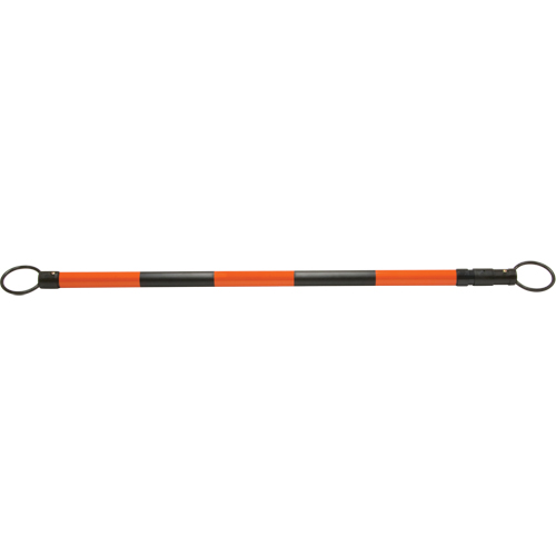 Barre pour c&ocirc;ne de circulation r&eacute;tractable, Longueur d&eacute;ploy&eacute;e de 7' 5'', Noir/Orange Nia-Chem Ltd.