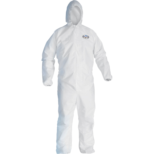 Combinaison Kleenguard A45 contre les liquides, les particules de pr&eacute;paration des surfaces et la peinture, Petit, Blanc, Micropore Nia-Chem Ltd.