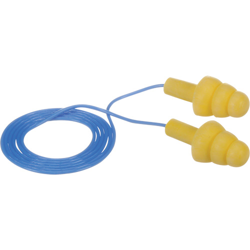 Bouchons d'oreilles pr&eacute;moul&eacute;s E-A-R Ultrafit, Avec cordon, Vrac - Sac en poly, 25 dB NRR, Taille unique Nia-Chem Ltd.