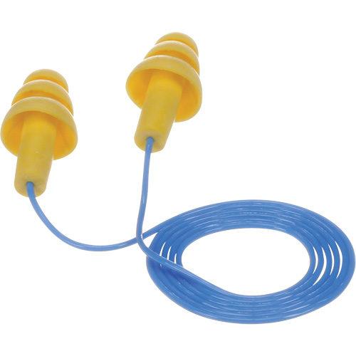 Bouchons d'oreilles pr&eacute;moul&eacute;s E-A-R Ultrafit, Avec cordon, Vrac - Sac en poly, 25 dB NRR, Taille unique Nia-Chem Ltd.