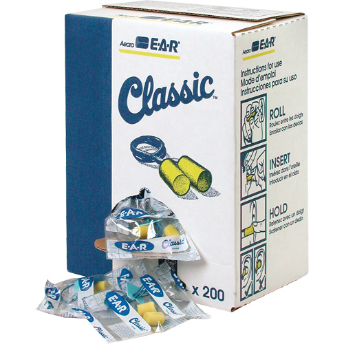 Bouchons d'oreilles classiques E-A-R, Vrac - Sac en poly, Avec cordon Nia-Chem Ltd.