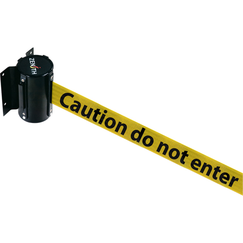 Wall Mount Barrier, Steel, Screw Mount, 7', Black/Yellow Tape Nia-Chem Ltd.