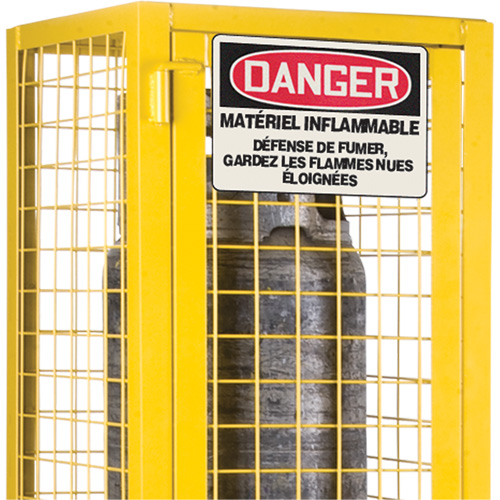 CSA-Compliant Gas Cylinder Safety Cabinet, 2 Cylinder Capacity, 17" W x 17" D x 69" H, Yellow Nia-Chem Ltd.