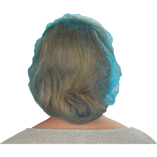 Non-Woven Bouffant Caps, Polypropylene, 21"/Large, Blue Nia-Chem Ltd.