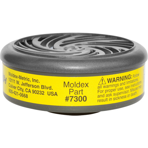 Filtres pour respirateur s&eacute;rie 7000/9000, Cartouche gaz/vapeur, Vapeurs organiques/Gaz acides Nia-Chem Ltd.