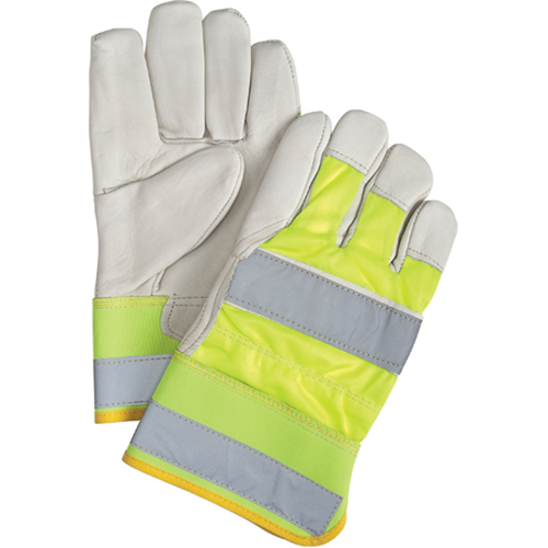 Gants d'ajusteur orange haute visibilit&eacute; &agrave; chaleur sup&eacute;rieure, Grand, Paume en Cuir fleur de vache, Doublure en Thinsulate Nia-Chem Ltd.