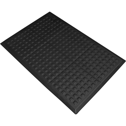 Tapis antifatigue Connect No 502 Rejuvenator pour poste de travail simple, Polyur&eacute;thane, 3' la c, 5' lo, 5/8" &eacute;paisseur, Noir Nia-Chem Ltd.