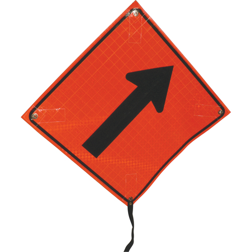 Enseigne enroulable fl&egrave;che oblique vers la droite, 24" x 24", Vinyle, Pictogramme Nia-Chem Ltd.