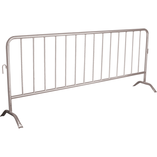 Portable Barrier, Interlocking, 102" L x 40" H, Silver Nia-Chem Ltd.