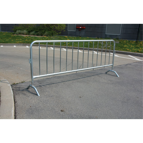 Portable Barrier, Interlocking, 102" L x 40" H, Silver Nia-Chem Ltd.