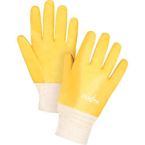 Gants &agrave; fini rugueux et r&eacute;sistants aux produits chimiques, Taille 9, 10" lo, PVC, Doublure en Interlock, 47-mil Nia-Chem Ltd.