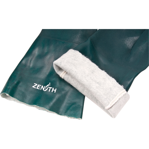 Double Dipped Green Gloves, 14" L, PVC, Cotton Jersey Inner Lining, 70-mil Nia-Chem Ltd.