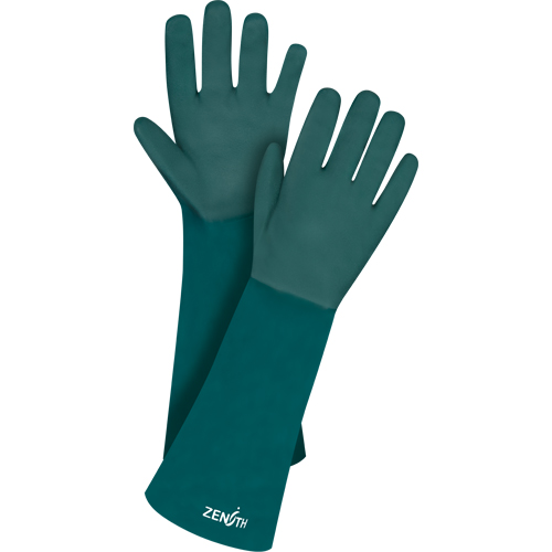 Double Dipped Green Gloves, 18" L, PVC, Cotton Jersey Inner Lining, 70-mil Nia-Chem Ltd.
