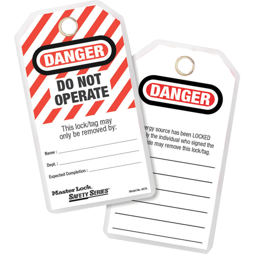 Lockout Tags, Plastic, 3-1/8" W x 6-1/2" H, English Nia-Chem Ltd.