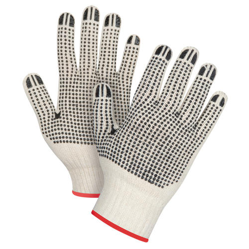 Heavyweight Double-Sided Dotted String Knit Gloves, Poly/Cotton, Double Sided, 7 Gauge, Small Nia-Chem Ltd.