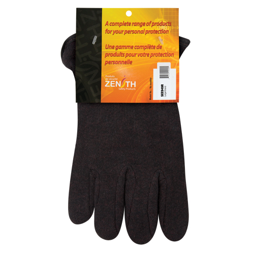 Gants de jersey, Grand, Brun, Molleton rouge, &agrave; enfiler Nia-Chem Ltd.