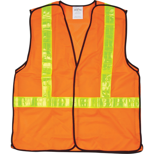 Veste de s&eacute;curit&eacute; pour la circulation d&eacute;tachable en cinq points, Orange haute visibilit&eacute;, 2T-Grand, Polyester Nia-Chem Ltd.