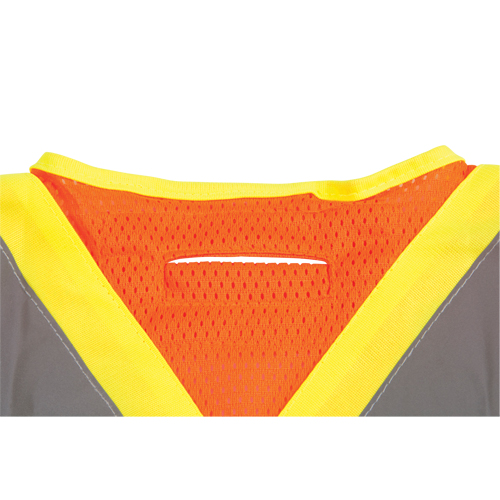Veste d'arpenteur haute visibilit&eacute;, conforme &agrave; la CSA, Orange haute visibilit&eacute;, Moyen, Polyester Nia-Chem Ltd.