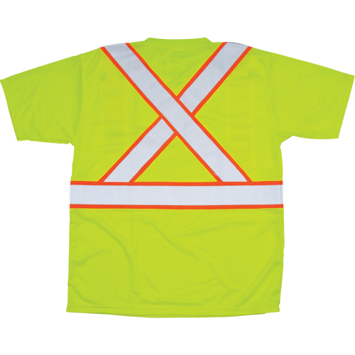 CSA Compliant T-Shirt, Polyester, Large, High Visibility Lime-Yellow Nia-Chem Ltd.