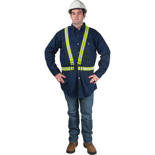 Harnais de s&eacute;curit&eacute; d'usage standard, Jaune lime haute visibilit&eacute;, Couleur r&eacute;fl&eacute;chissante Argent, Moyen Nia-Chem Ltd.