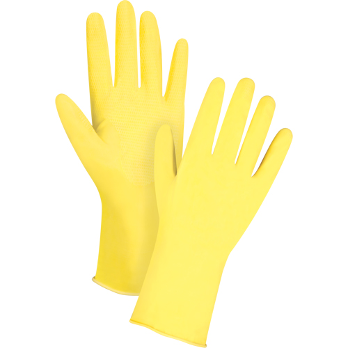 Premium Canary Yellow Chemical-Resistant Gloves, Size Medium/8, 12" L, Rubber Latex, Flock-Lined Inner Lining, 15-mil Nia-Chem Ltd.
