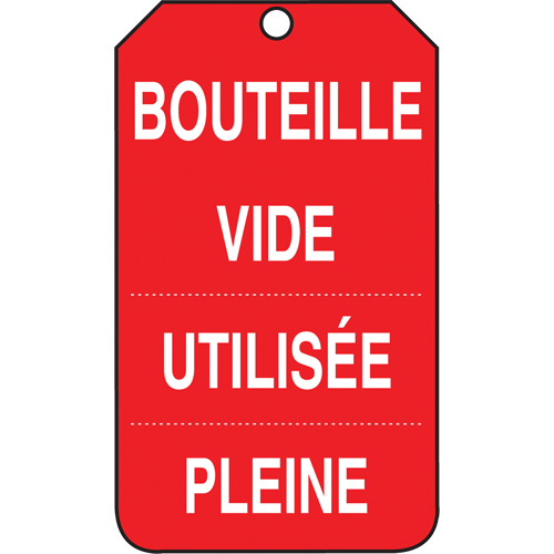 &eacute;tiquettes de s&eacute;curit&eacute; d'inspection et de contr&ocirc;le de l'&eacute;tat de l'&eacute;quipement, Papier cartonn&eacute;, 3-3/8" la x 5-7/8" h, Français Nia-Chem Ltd.