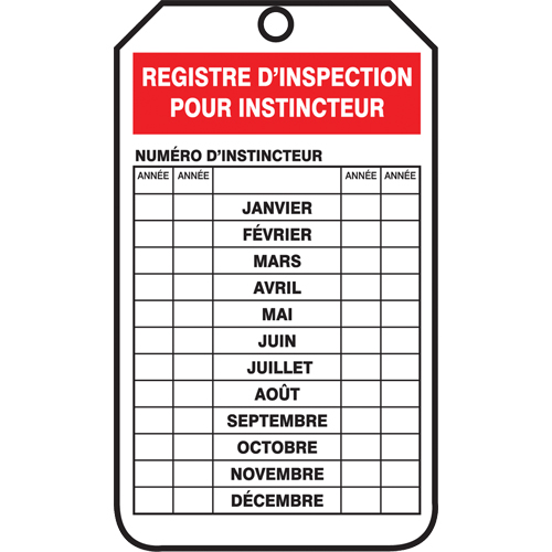 Safety Tags, Cardstock, 3-1/8" W x 5-7/8" H, French Nia-Chem Ltd.