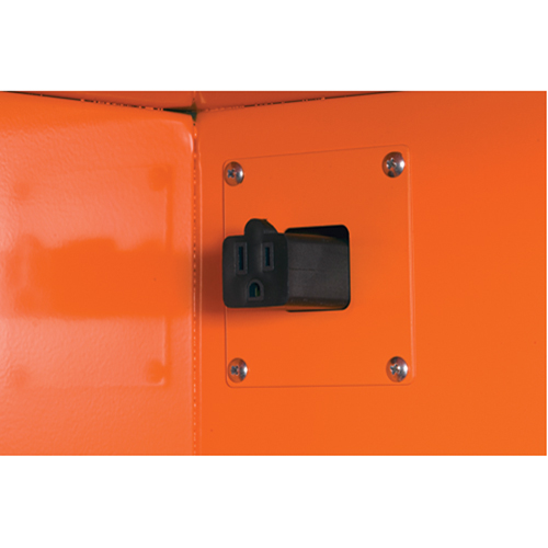 Emergency Preparedness Storage Cabinets, Steel, 4 Shelves, 65" H x 43" W x 18" D, Orange Nia-Chem Ltd.