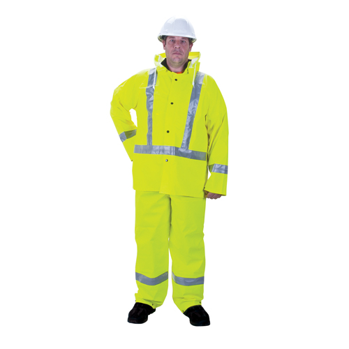 RZ900 Premium Traffic Rain Suit, Polyester/PVC, Medium, Lime-Yellow Nia-Chem Ltd.