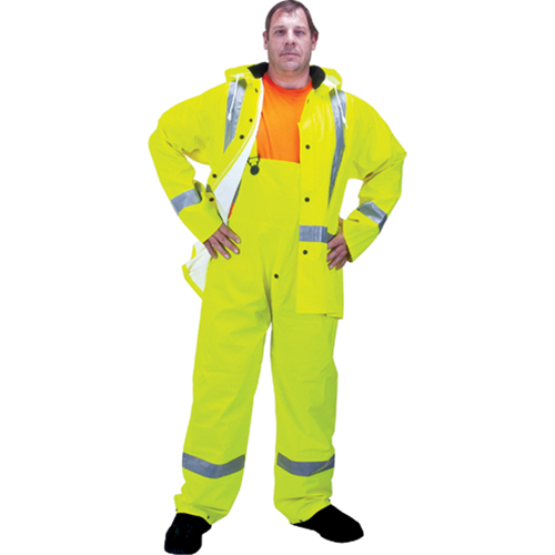 RZ900 Premium Traffic Rain Suit, Polyester/PVC, Medium, Lime-Yellow Nia-Chem Ltd.