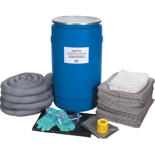 Trousse de d&eacute;versements &agrave; grande capacit&eacute;, Universel, Baril, Absorbance de 30 gal. US Nia-Chem Ltd.