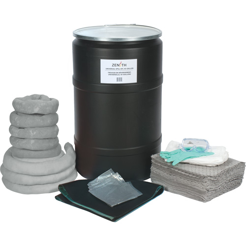 Trousse de lutte contre les d&eacute;versements, Universel, Baril, Absorbance de 55 gal. US Nia-Chem Ltd.