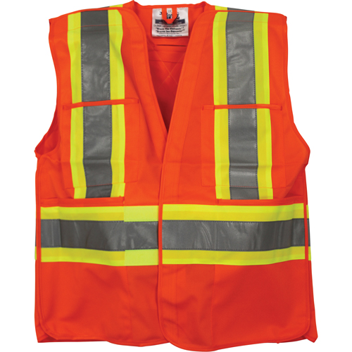 Traffic Safety Vest, High Visibility Orange, Medium/Small, Polyester Nia-Chem Ltd.