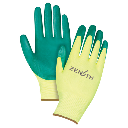 Gants de premi&egrave;re qualit&eacute; ZX-3, 9/Grand, R&ecirc;vetement Nitrile, Calibre 15, Enveloppe en Nylon Nia-Chem Ltd.