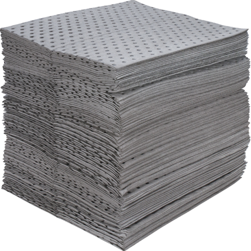 Industrial-Grade Fine Fibre Sorbent Pads, Universal, 15" x 17", 40 gal. Absorbancy Nia-Chem Ltd.