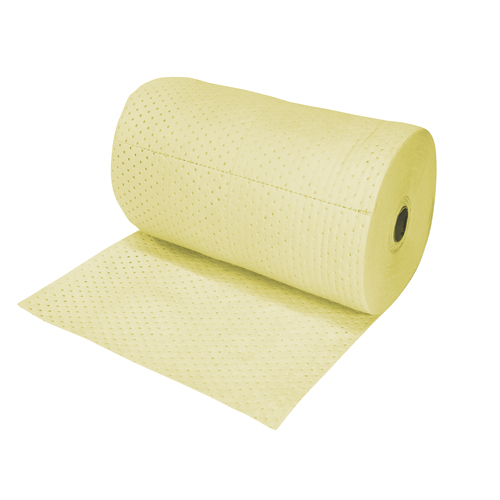 Industrial-Grade Fine Fibre Sorbent Rolls, Heavyweight, 150' L x 30" W, 70 gal. Absorbancy Nia-Chem Ltd.