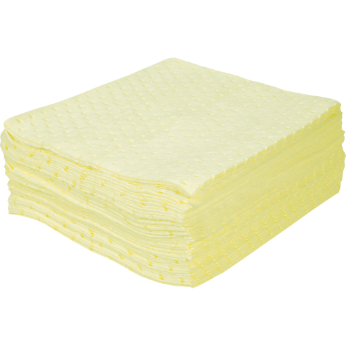 Feuilles absorbantes li&eacute;es de premi&egrave;re qualit&eacute;, Mati&egrave;res dangereuses, 15" x 17", 15 gal. d'absorption Nia-Chem Ltd.