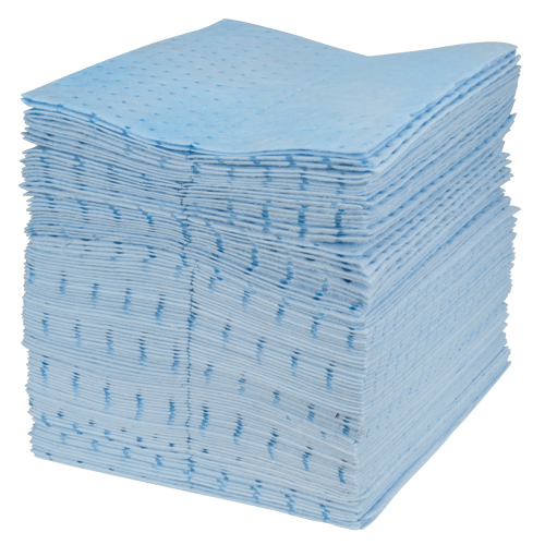 Premium Blue Bonded Sorbent Pads, Oil Only, 15" x 18", 30 gal. Absorbancy Nia-Chem Ltd.