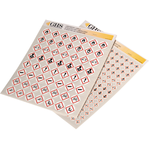 GHS Hazard Pictogram Label Variety Packs, Vinyl, Sheet, 1/2" L x 1/2" W Nia-Chem Ltd.