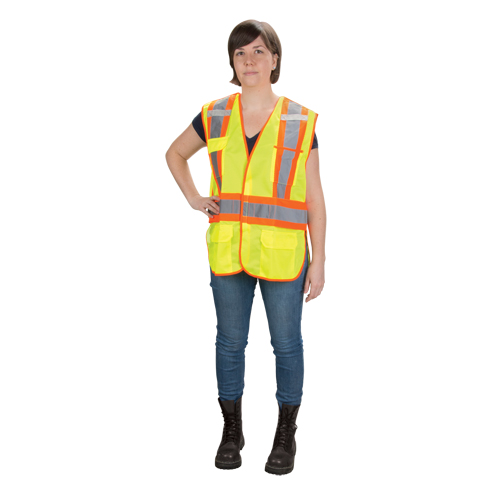 CSA Compliant High Visibility Surveyor Vest, High Visibility Lime-Yellow, 2X-Large, Polyester Nia-Chem Ltd.