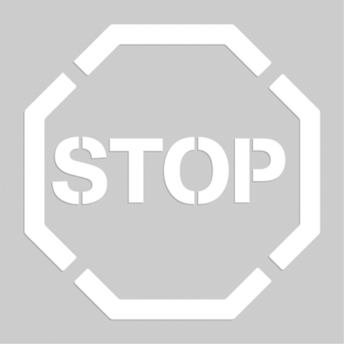 Pochoirs de marquage du sol - Stop, Pictogramme, 20" x 20" Nia-Chem Ltd.