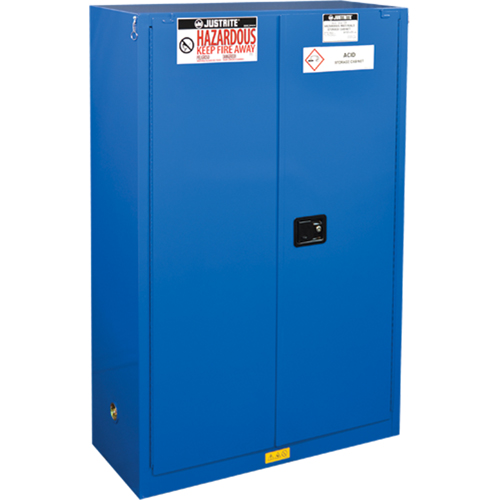 ChemCor&reg; Lined Hazardous Material Safety Cabinets, 45 gal., 43" x 65" x 18" Nia-Chem Ltd.