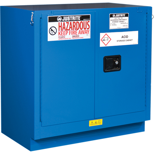 ChemCor&reg; Lined Hazardous Material Undercounter Safety Cabinets, 22 gal., 35" x 35" x 22" Nia-Chem Ltd.