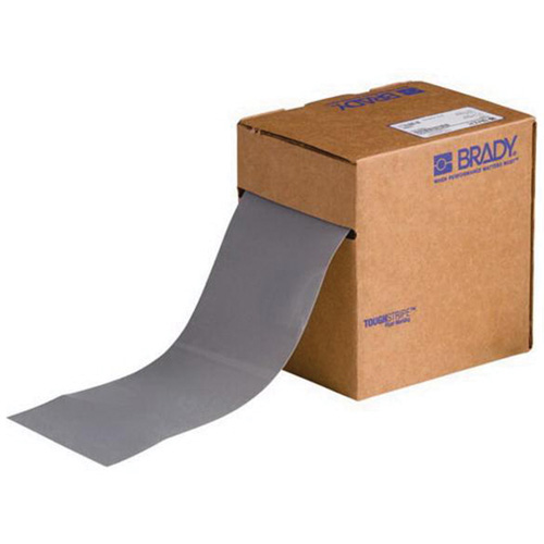 ToughStripe&reg; Floor Marking Tape, 4" x 100', Polyester, Grey Nia-Chem Ltd.