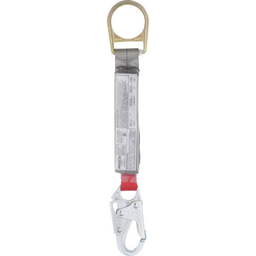 Corde antichoc PRO, 1,5', Point d'ancrage &agrave; Crochet mousqueton/Mousqueton, Crochet mousqueton aux jambes, Nylon Nia-Chem Ltd.